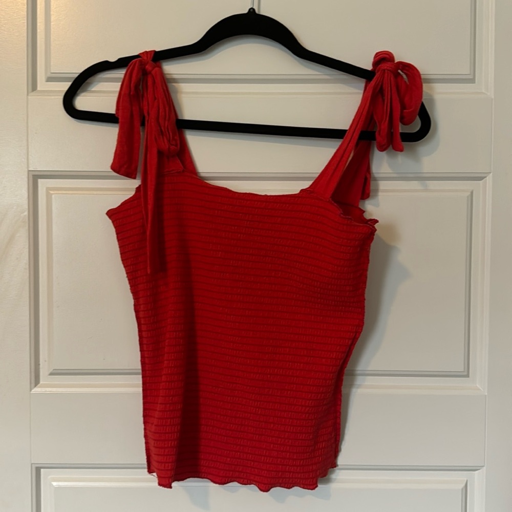 Red tank top